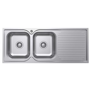 Tiva 1180 Double Kitchen Sink With Drainer LH Bowl 1180 x 480 x 180mm S/S 1TH