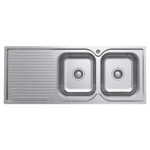 Tiva 1180 Double Kitchen Sink With Drainer RH Bowl 1180 x 480 x 180mm S/S 1TH