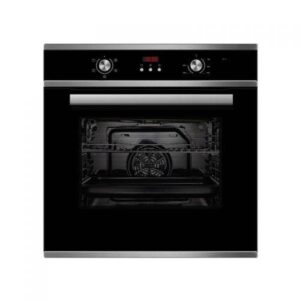 Electric Oven Built-In 60cm Fan Forced 5 Multifunction Digital Timer S/S & Black Glass