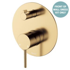 Kaya Shower Diveter Mixer Large Round Plate Urban Brass Trim Kit ONLY LF