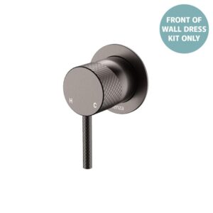 Axle Shower Mixer Small Round Plate Gun Metal Trim Kit ONLY LF