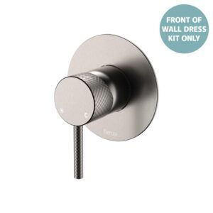 Axle Shower Mixer Large Round Plate Brushed Nickel Trim Kit ONLY LF