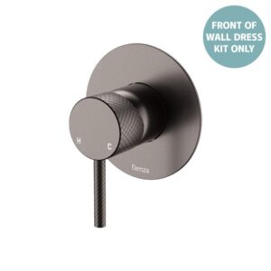 Axle Shower Mixer Large Round Plate Gun Metal Trim Kit ONLY LF