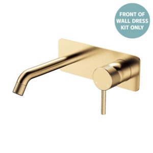 Axle Wall Basin/Bath Mixer Rectangular Plate 160mm Outlet Urban Brass Trim Kit ONLY