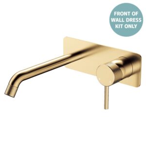 Axle Wall Basin/Bath Mixer Rectangular Plate 200mm Outlet Urban Brass Trim Kit ONLY