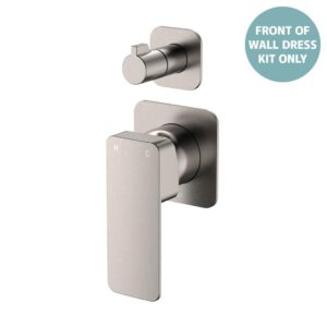 Tono Shower Diverter Mixer Small Square Plates Brushed Nickel Trim Kit ONLY LF