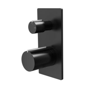 Grove Shower Diverter Mixer Black/Chrome Accent