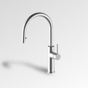 Kova Gooseneck Pull Out Sink Mixer Brushed S/S