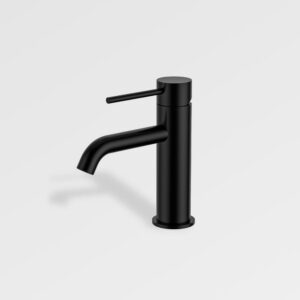 New York Curved Spout Basin Mixer Matte Black LF