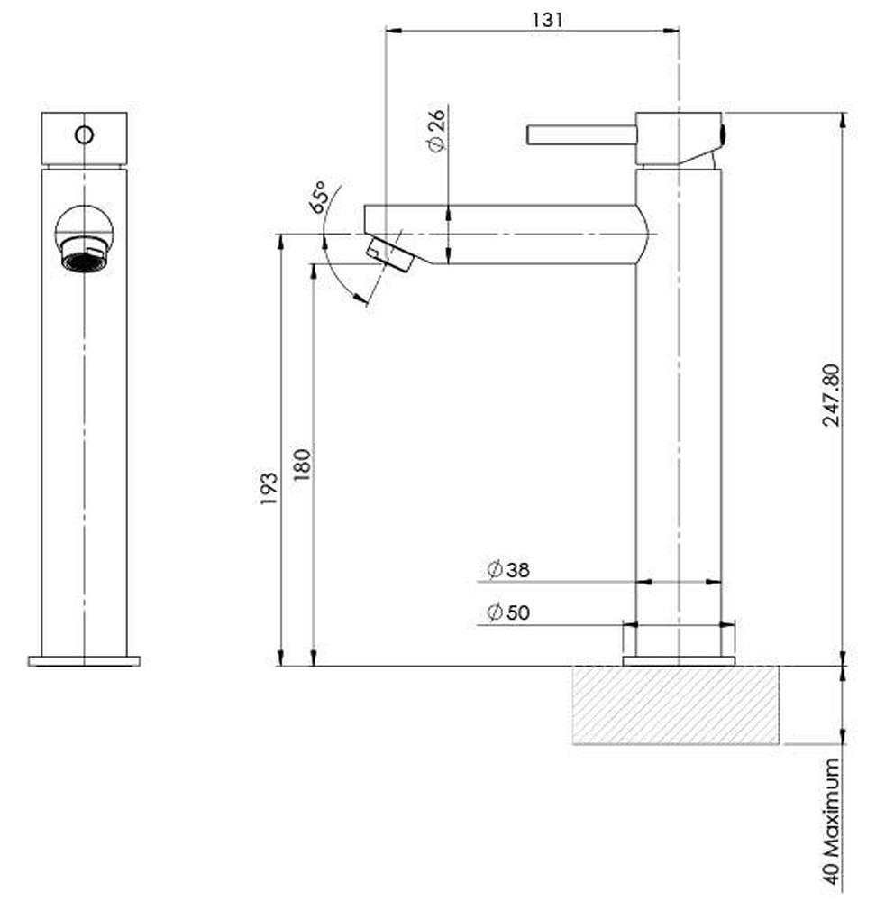 Pina Vessel Basin Mixer Brushed Nickel LF - Image 2