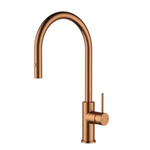 Otus Slimline Sink Mixer Pull Out 304 SS Brushed Copper