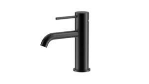 Otus Slimline Basin Mixer Curved Outlet Matte Black