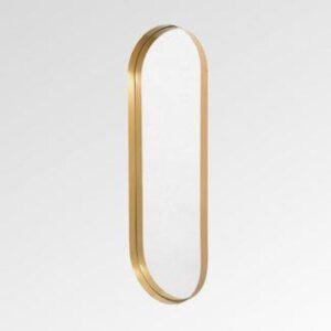 Element Oval Mirror 100x50cm Brushed Brass Trim