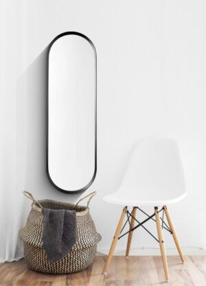 Element Oval Mirror 120x60cm Black Trim