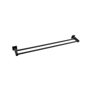 Nautica Double Towel Rail 600mm Matt Black