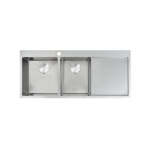 Aireys MK11 1&3/4 Left Hand Bowl Sink 1TH 1200x510x200mm Waste Covers