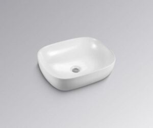 Pala Rectangular Above Counter Basin 490x400x150mm NTH White