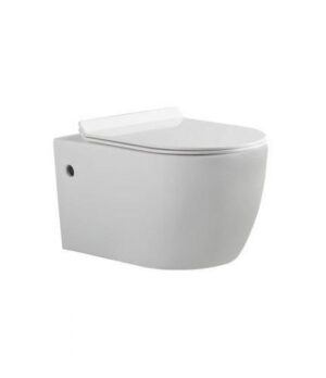 York Wall Hung Rimless P Trap Pan & Thin SC Seat White