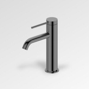 Kova Basin Mixer Curved Spout Gun Metal LF
