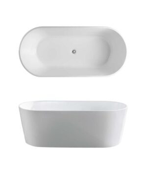 Limni 101 Freestanding Bath 1700 With Overflow Hole White