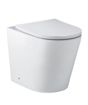 Modia Floor Mount Toilet Pan & C100 Inwall Cistern Cleanflush Soft Close Slim Seat