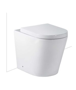 Modia Floor Mount Toilet Pan & C101 Inwall Cistern Cleanflush Soft Close Classic Seat