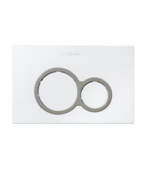 Inwall Series 100 Round Flush Plate Pneumatic White