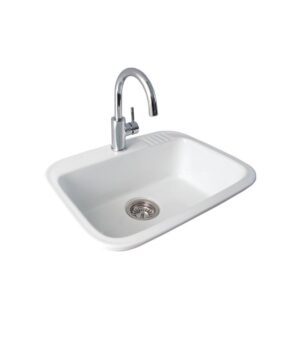 Eva 600 Ceramic Laundry Tub 23Ltr 590x445mm 1TH NOF