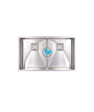 Tetra 750 Sink Blade Double Bowl 750x450mm 0TH Satin S/S