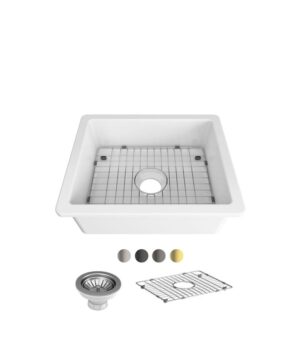 Odessa 560 Sink Pack, Grid and Waste, Brushed Gold