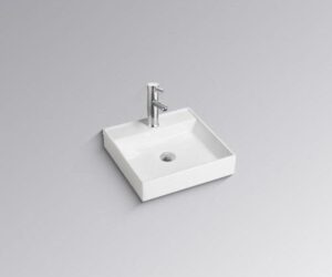 Claro Square Slimline Above Counter Basin 440x440x100mm 1TH