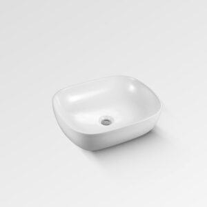 Pala Rectangular Above Counter Basin 490x400x150mm NTH White