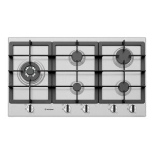Gas Cooktop 90cm 5 Burner Inc Wok 14.4MJ/H S/S