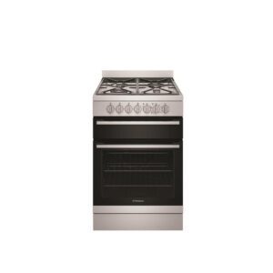 Dual Fuel Upright Cooker 60cm Seperate Grill 4 Burner Gas Hob With Wok S/S