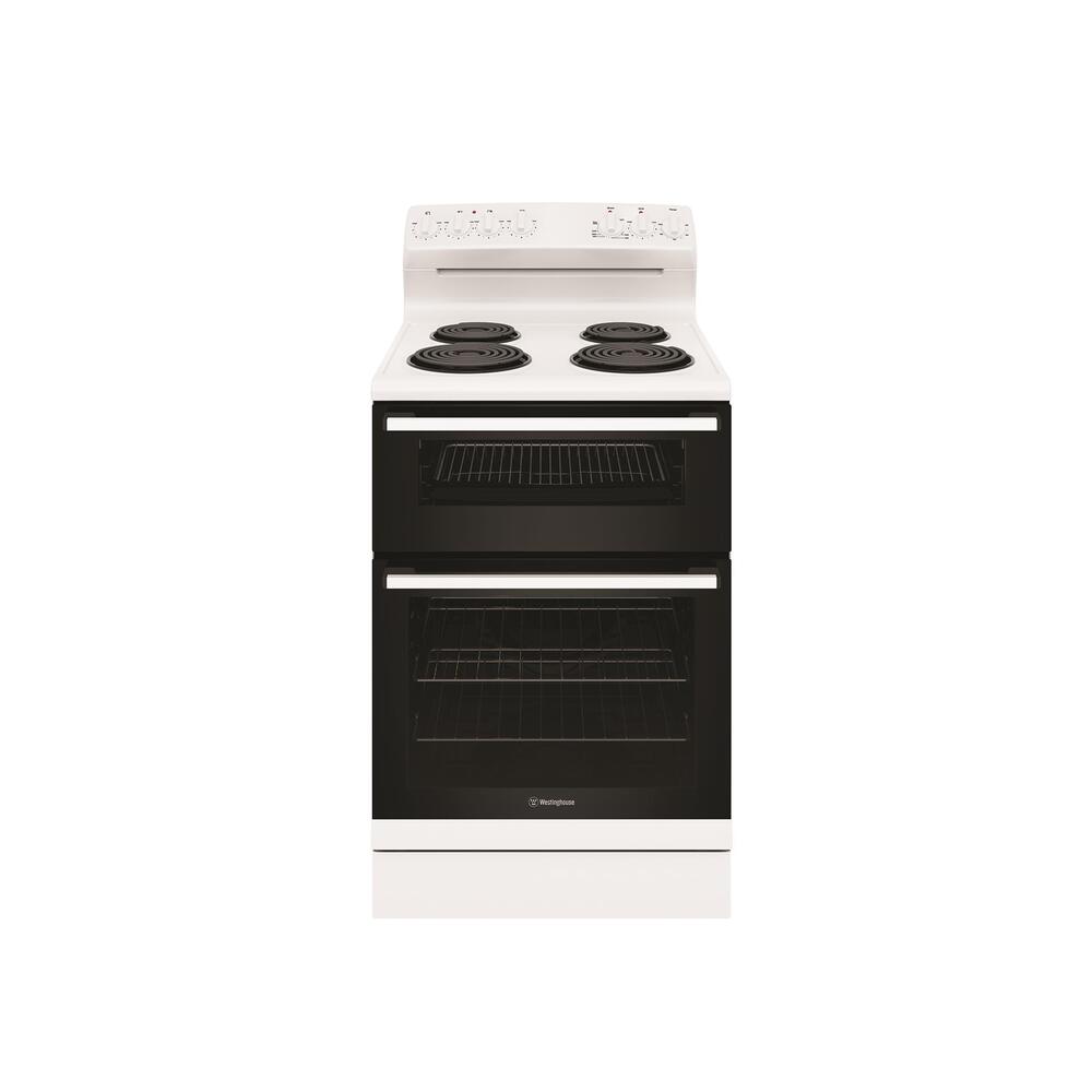 Electric Cooker 60cm Fan Forced Seperate Grill 4 Coil Cooktop White