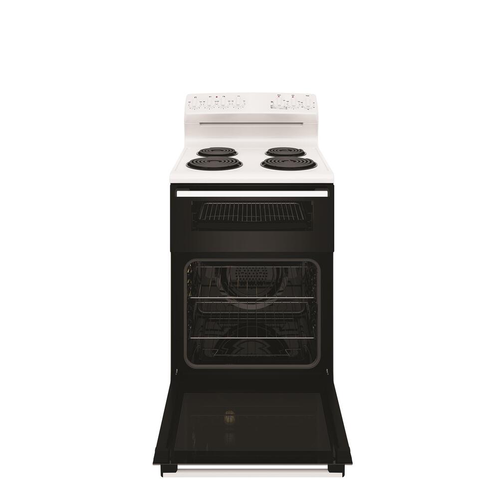 Electric Cooker 60cm Fan Forced Seperate Grill 4 Coil Cooktop White - Image 4