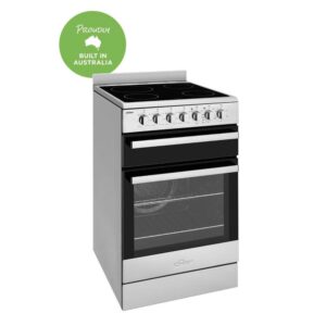 Electric Cooker 54cm Fan Forced Oven Seperate Grill 4 Zone S/S