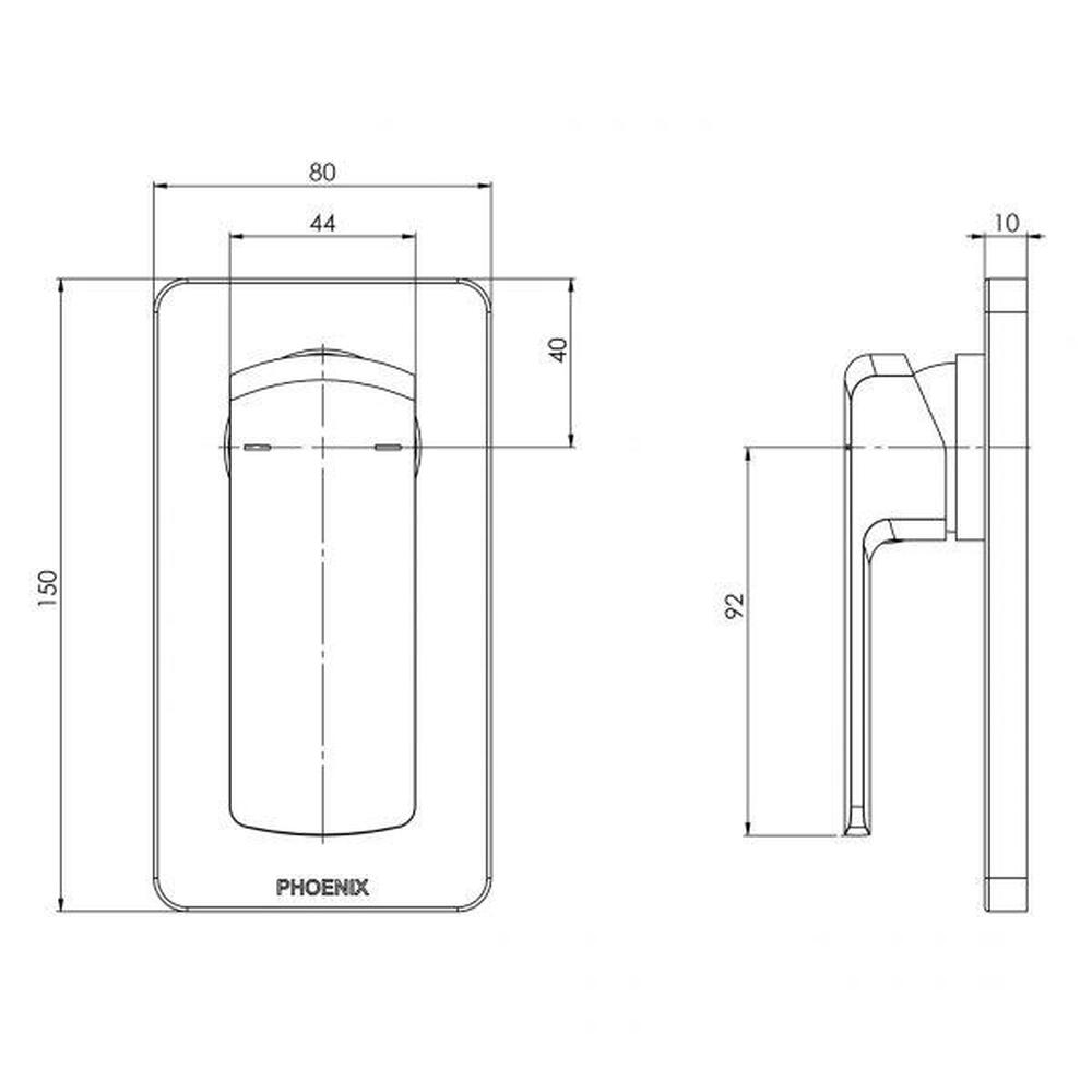 Teva Shower Wall Mixer Trim Kit Only Brushed Nickel - Image 2