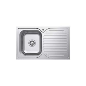 Tiva 780 Single Kitchen Sink With Drainer LH Bowl 780 x 480 x 180mm S/S 1TH