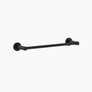 Round Single Towel Rail 300mm Matte Black