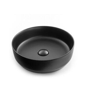 Aurora Ceramic Basin Above Counter 385x120mm Matte Black
