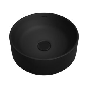 Reba Luxe Above Counter Basin With Overflow Matte Black